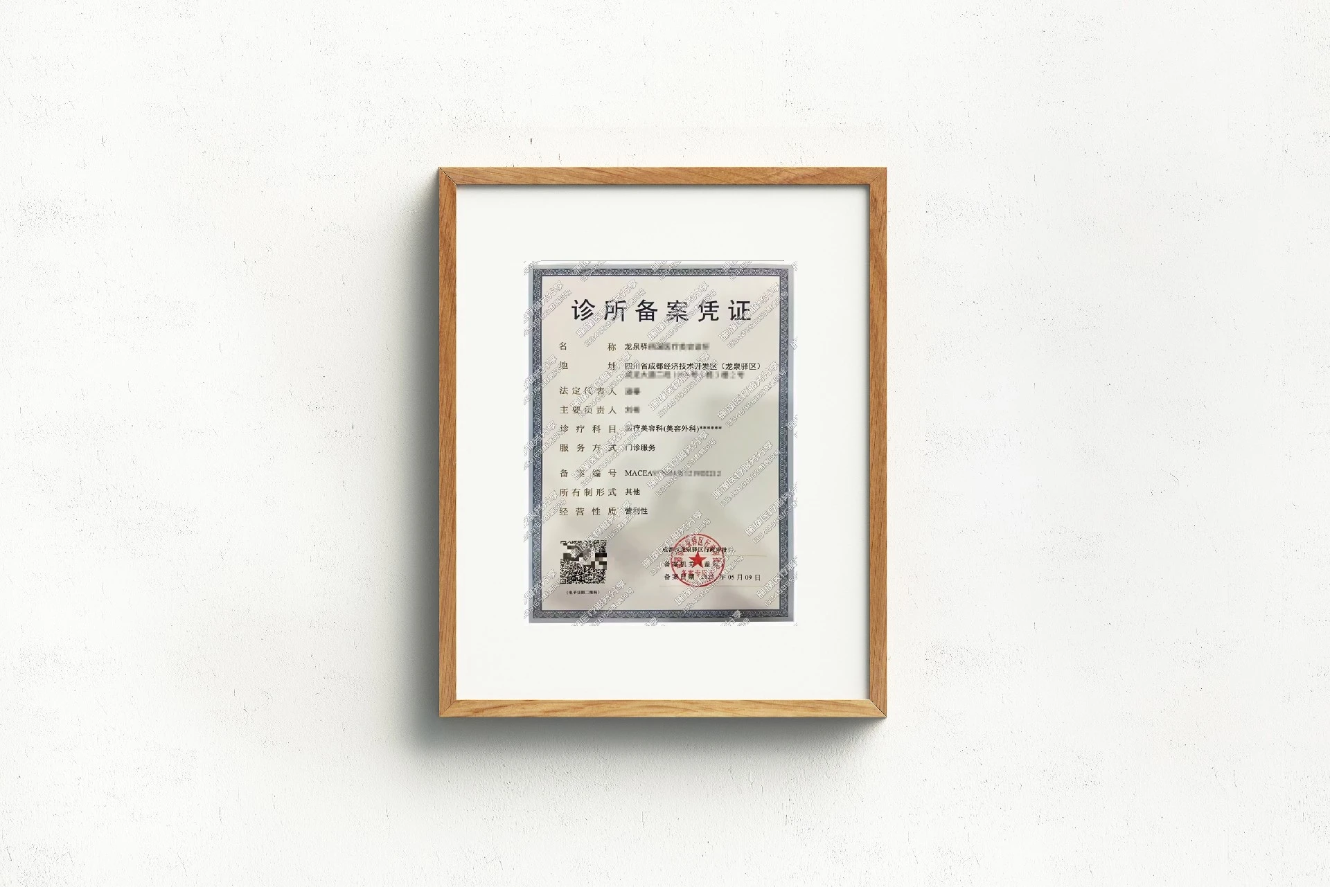 诊所备案凭证案例图 2